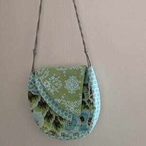 Cross Body Bag for Spring Likely Handmade Blue Green Colors